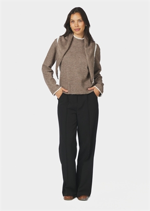 Eliska scarf knit bluse Brown Melange Neo Noir 